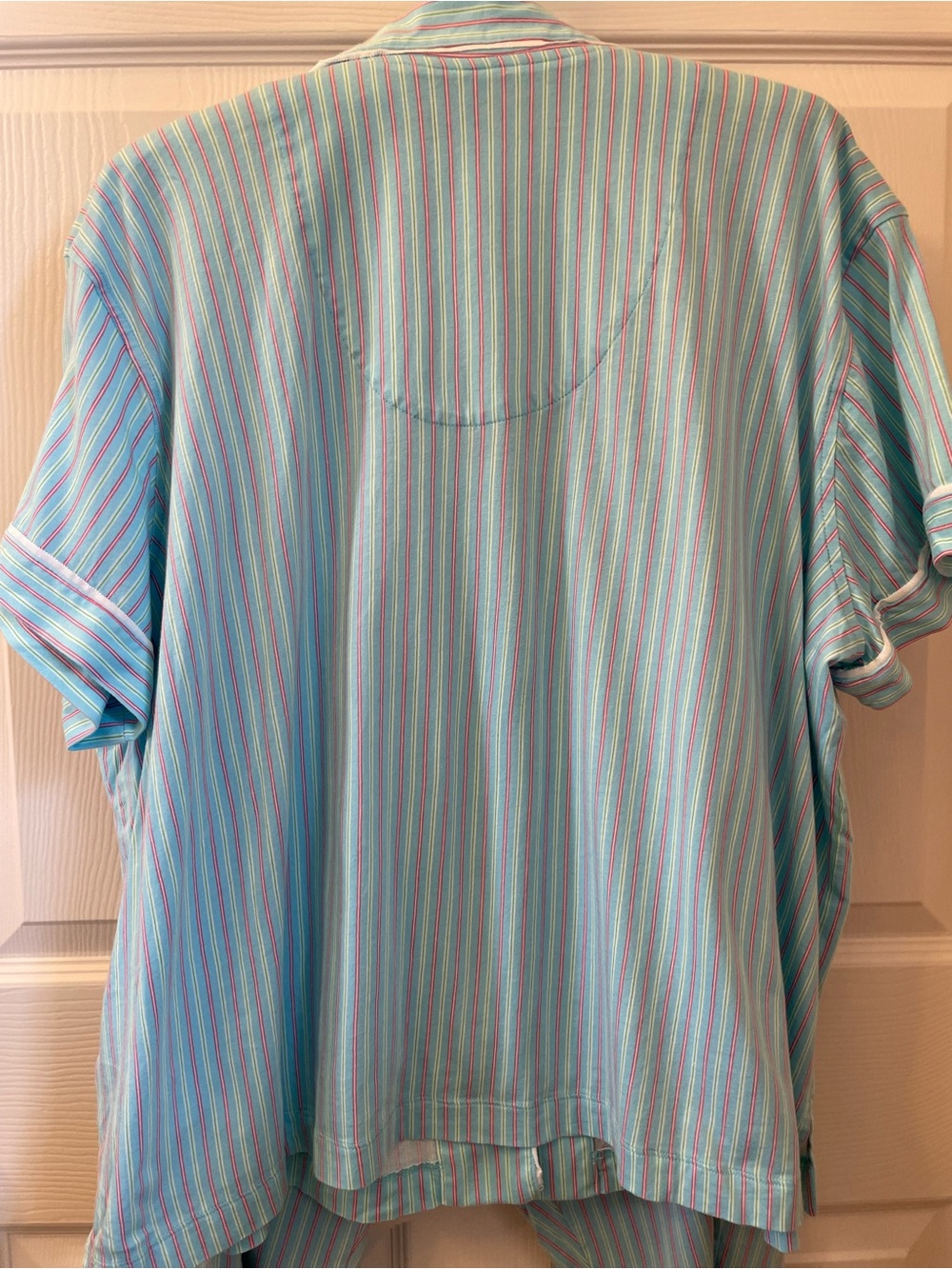 Lauren by Ralph Lauren Aqua with Pink, White and Lime Green Striped Pajamas - Picture 6 of 14